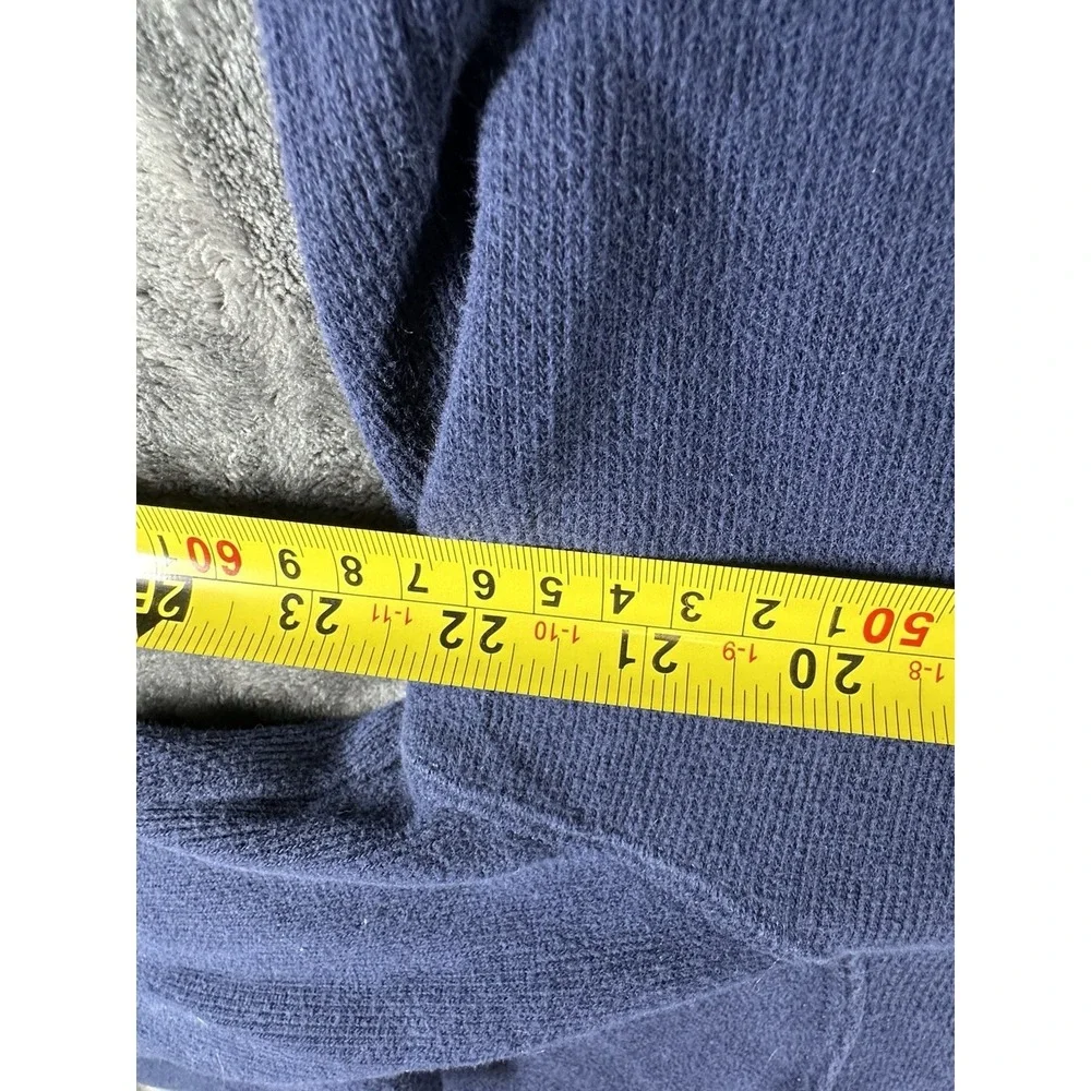 Vintage Polo‎ Ralph Lauren Quarter Zip Sweater Blue Cropped MENS XL VTG